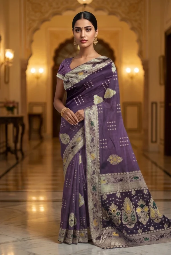 Royal-Purple-Dola-Silk-Saree