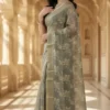 Premium Mouse Grey Chiffon Saree for Women – Ultra Light Weight Soft Flowing Party Wear & Festive Elegant Designer Saree