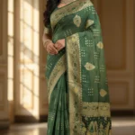 Royal Bottle Green Dola Silk Saree for Women | Rich Festive Wedding Wear Designer Saree