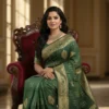 Royal Bottle Green Dola Silk Saree for Women | Rich Festive Wedding Wear Designer Saree